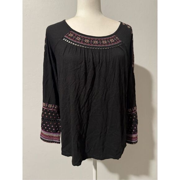 J.Jill Embroidered long sleeve top SP - Picture 1 of 6